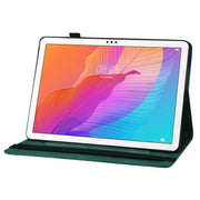 For Huawei MatePad T 10s Big Butterfly Embossed Leather Tablet Case(Green)