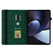 For OPPO Pad 11 inch 2022 Big Butterfly Embossed Leather Tablet Case(Green)