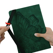 For OPPO Pad 11 inch 2022 Big Butterfly Embossed Leather Tablet Case(Green)