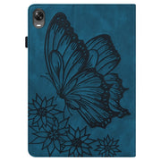 For OPPO Pad 11 inch 2022 Big Butterfly Embossed Leather Tablet Case(Blue)