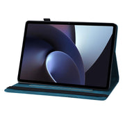 For OPPO Pad 11 inch 2022 Big Butterfly Embossed Leather Tablet Case(Blue)