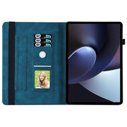 For OPPO Pad 11 inch 2022 Big Butterfly Embossed Leather Tablet Case(Blue)