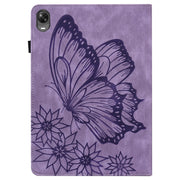 For OPPO Pad 11 inch 2022 Big Butterfly Embossed Leather Tablet Case(Purple)