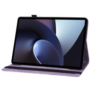 For OPPO Pad 11 inch 2022 Big Butterfly Embossed Leather Tablet Case(Purple)