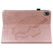 For OPPO Pad 11 inch 2022 Big Butterfly Embossed Leather Tablet Case(Rose Gold)