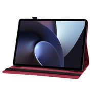 For OPPO Pad 11 inch 2022 Big Butterfly Embossed Leather Tablet Case(Red)