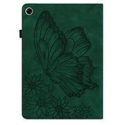 For Realme Pad Big Butterfly Embossed Leather Tablet Case(Green)