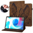 For Realme Pad Big Butterfly Embossed Leather Tablet Case(Brown) - Realme by PMC TechLife | Online Shopping South Africa | PMC TechLife | Buy Now Pay Later Mobicred