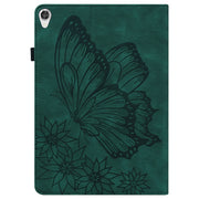 For Lenovo Tab P11 Big Butterfly Embossed Leather Tablet Case(Green)