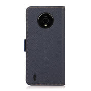 For Nokia C200 KHAZNEH Side-Magnetic Litchi Genuine Leather RFID Phone Case(Blue)
