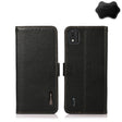 For Nokia C2 2nd Edition KHAZNEH Side-Magnetic Litchi Genuine Leather RFID Phone Case(Black) - Nokia Cases by PMC TechLife | Online Shopping South Africa | PMC TechLife | Buy Now Pay Later Mobicred