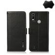 For Nokia C21 Plus KHAZNEH Side-Magnetic Litchi Genuine Leather RFID Phone Case(Black) - Nokia Cases by PMC TechLife | Online Shopping South Africa | PMC TechLife | Buy Now Pay Later Mobicred