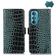 For Motorola Edge 30 5G Crocodile Top Layer Cowhide Leather Phone Case(Green) - Motorola Cases by PMC TechLife | Online Shopping South Africa | PMC TechLife | Buy Now Pay Later Mobicred