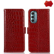 For Motorola Moto G Stylus 5G 2022 Crocodile Top Layer Cowhide Leather Phone Case(Red) - Motorola Cases by PMC TechLife | Online Shopping South Africa | PMC TechLife | Buy Now Pay Later Mobicred
