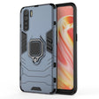 For OPPO A91 PC + TPU Shockproof Protective Case with Magnetic Ring Holder(Navy Blue) - OPPO Cases by PMC TechLife | Online Shopping South Africa | PMC TechLife | Buy Now Pay Later Mobicred