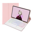 For Samsung Galaxy Tab S8 / S7 A700B-AS Candy Color Backlight Bluetooth Keyboard Leather Tablet Case(Pink) - Samsung Keyboard by PMC TechLife | Online Shopping South Africa | PMC TechLife