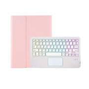 For Samsung Galaxy Tab S8 / S7 A700B-AS Candy Color Backlight Bluetooth Keyboard Leather Tablet Case(Pink)