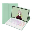 For Samsung Galaxy Tab A8 10.5 (2021) A08B-AS Candy Color Backlight Bluetooth Keyboard Leather Tablet Case(Light Green) - Samsung Keyboard by PMC TechLife | Online Shopping South Africa | PMC TechLife