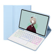 For Samsung Galaxy Tab A8 10.5 (2021) A08B-AS Candy Color Backlight Bluetooth Keyboard Leather Tablet Case(White Ice) - Samsung Keyboard by PMC TechLife | Online Shopping South Africa | PMC TechLife