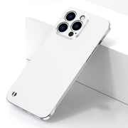 For iPhone 13 Pro Max Electroplating Frosted Frameless Phone Case (White)