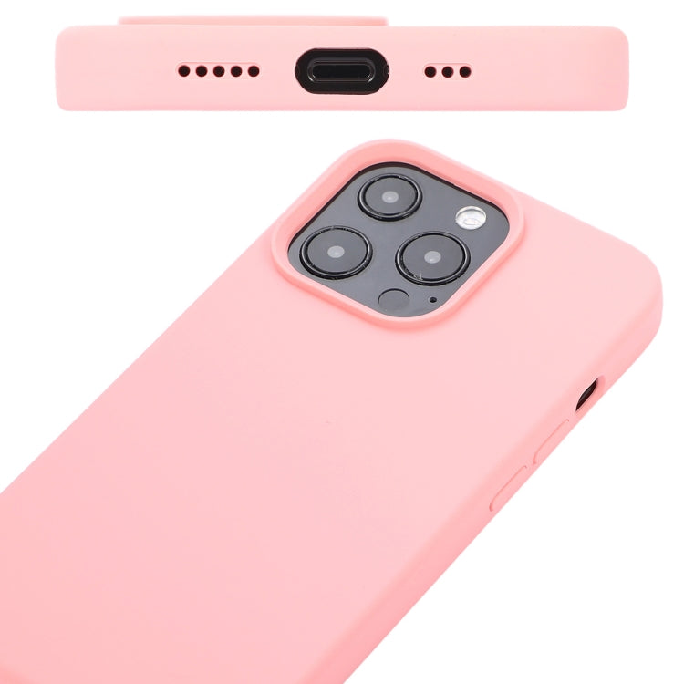 For iPhone 14 Pro Max Liquid Silicone Phone Case (White)