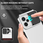 For OPPO Realme C35 Stereoscopic Holder Sliding Camshield Phone Case(White)