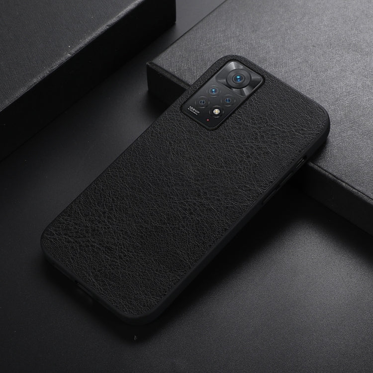 For Xiaomi Redmi Note 11 Pro Falette Texture PU Shockproof Phone Case(Black)