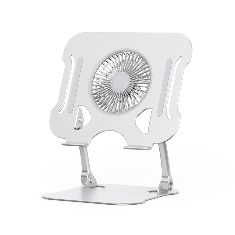 R-JUST BJ01-5 Laptop Foldable Lift Bracket with Fan(Silver)