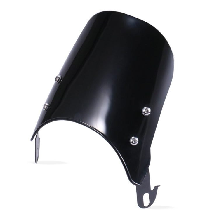 XRL-456120 Motorcycle 5-7 inch Headlight Retro Windshield(Black)
