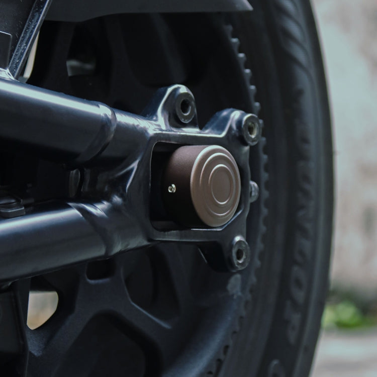 HP-A006 Motorcycle Modified Rear Axle Nut Covers Caps for Harley Sportster S(Brown)