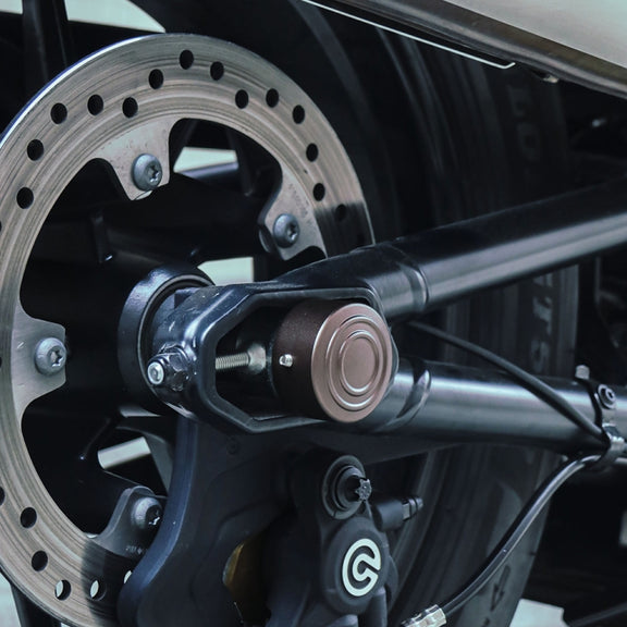 HP-A006 Motorcycle Modified Rear Axle Nut Covers Caps for Harley Sportster S(Brown)