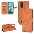 For Blackview A50 Skin Feel Magnetic Flip Leather Phone Case(Brown) - More Brand by PMC TechLife | Online Shopping South Africa | PMC TechLife | Buy Now Pay Later Mobicred