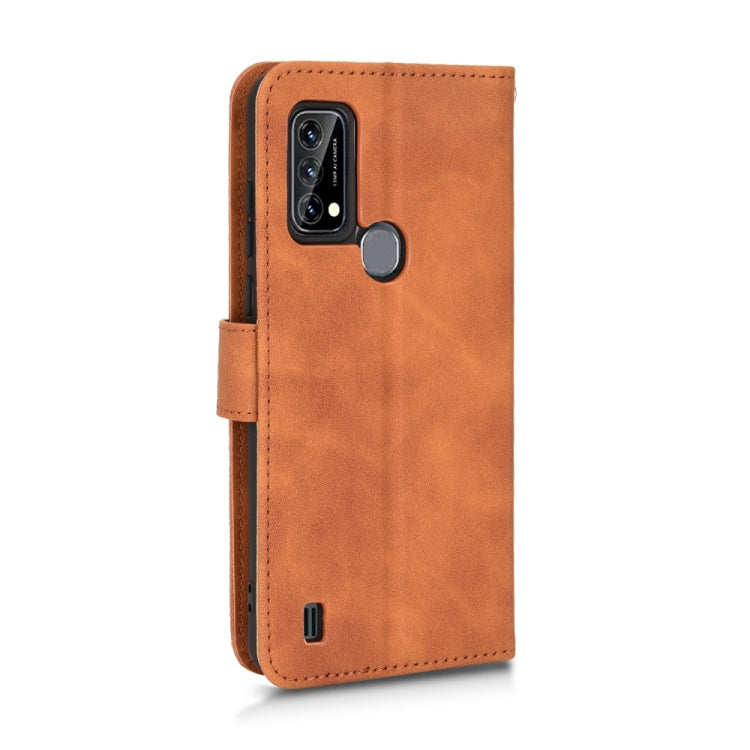 For Blackview A50 Skin Feel Magnetic Flip Leather Phone Case(Brown)