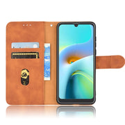 For Blackview A50 Skin Feel Magnetic Flip Leather Phone Case(Brown)