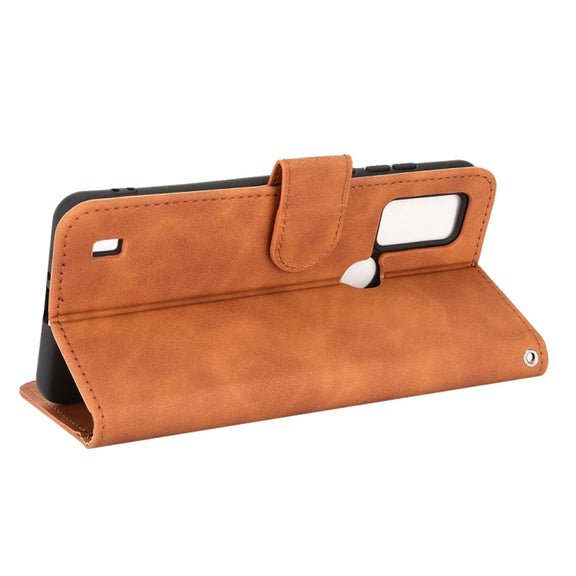 For Blackview A50 Skin Feel Magnetic Flip Leather Phone Case(Brown)