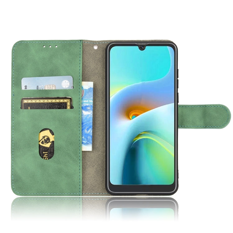 For Blackview A50 Skin Feel Magnetic Flip Leather Phone Case(Green)