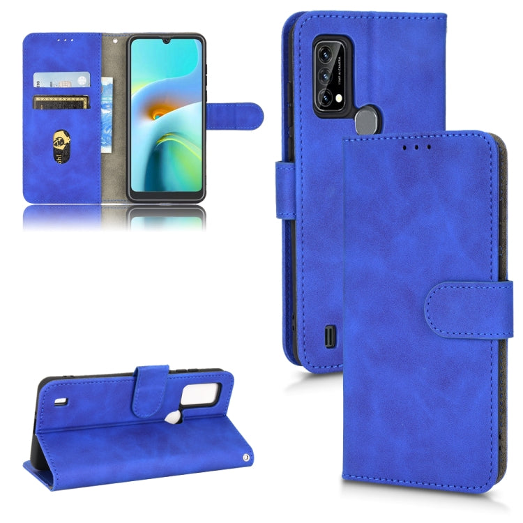 For Blackview A50 Skin Feel Magnetic Flip Leather Phone Case(Blue)