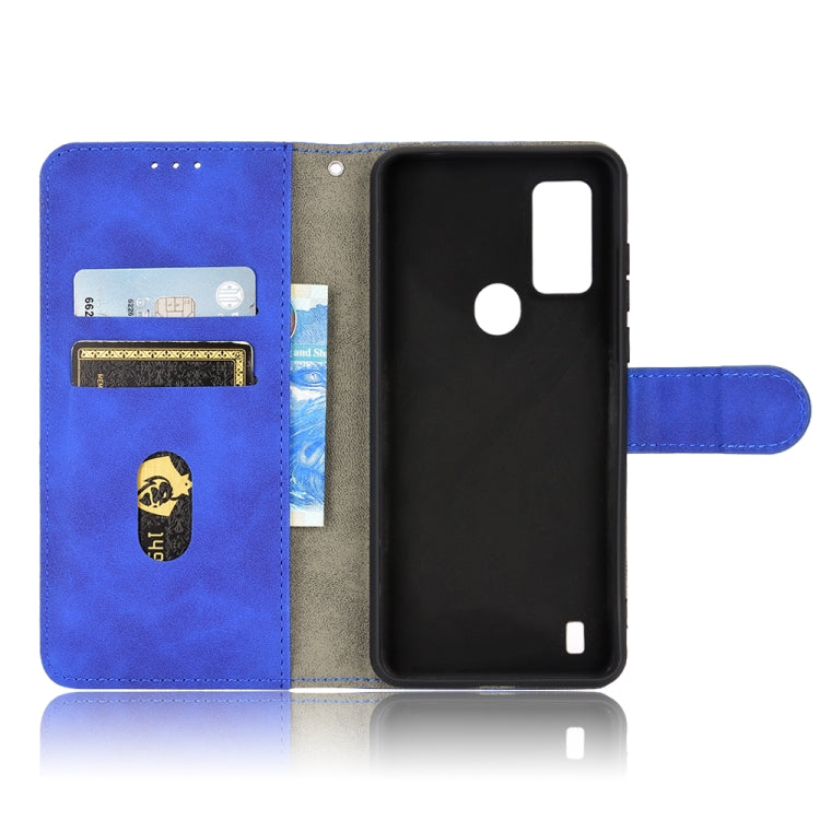 For Blackview A50 Skin Feel Magnetic Flip Leather Phone Case(Blue)