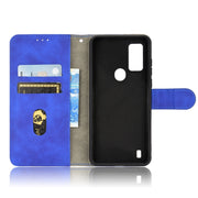 For Blackview A50 Skin Feel Magnetic Flip Leather Phone Case(Blue)