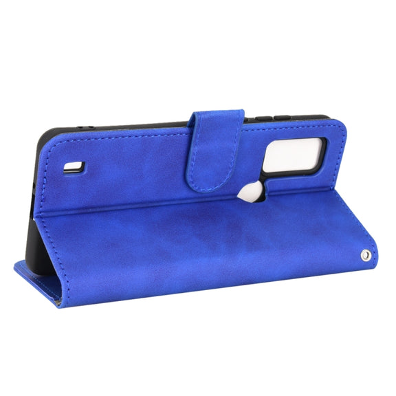 For Blackview A50 Skin Feel Magnetic Flip Leather Phone Case(Blue)