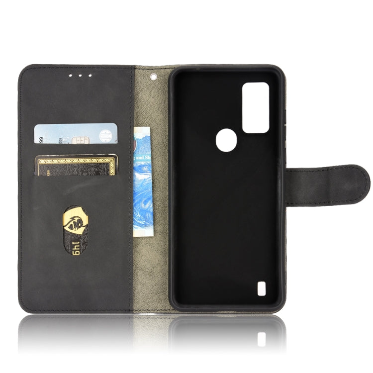 For Blackview A50 Skin Feel Magnetic Flip Leather Phone Case(Black)