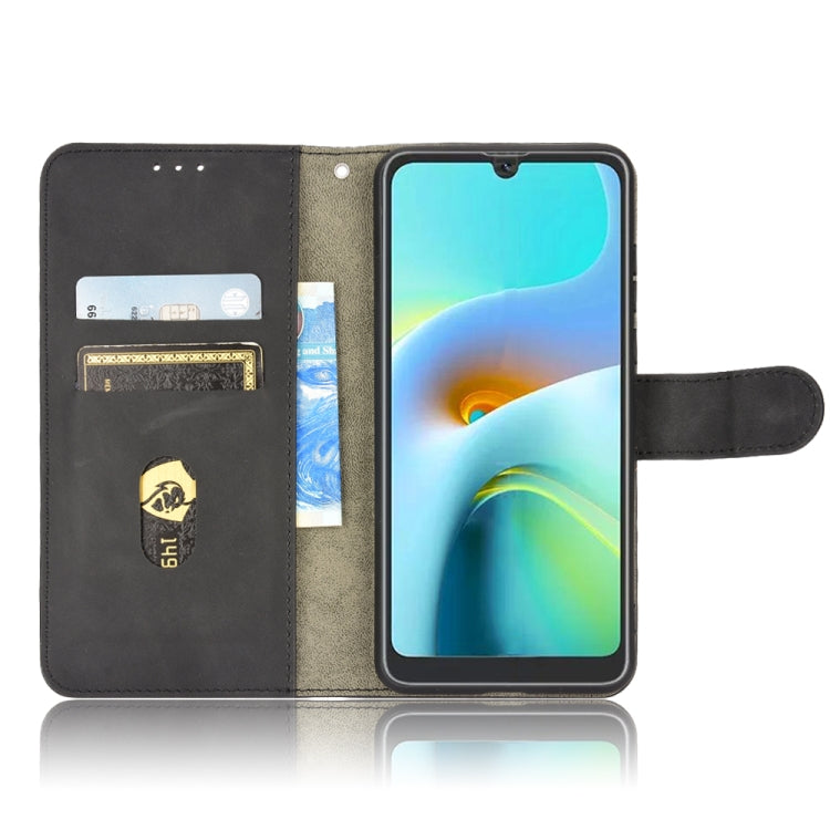 For Blackview A50 Skin Feel Magnetic Flip Leather Phone Case(Black)