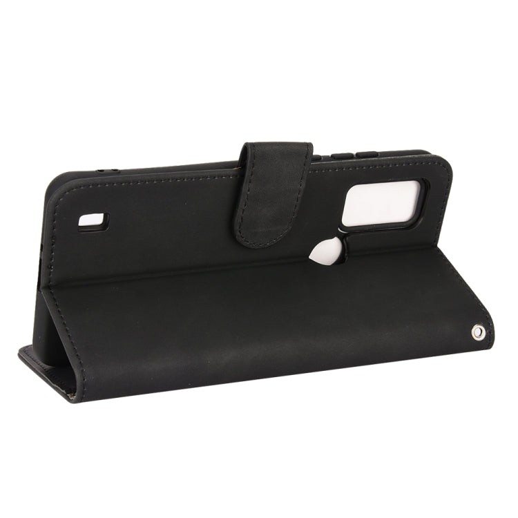 For Blackview A50 Skin Feel Magnetic Flip Leather Phone Case(Black)