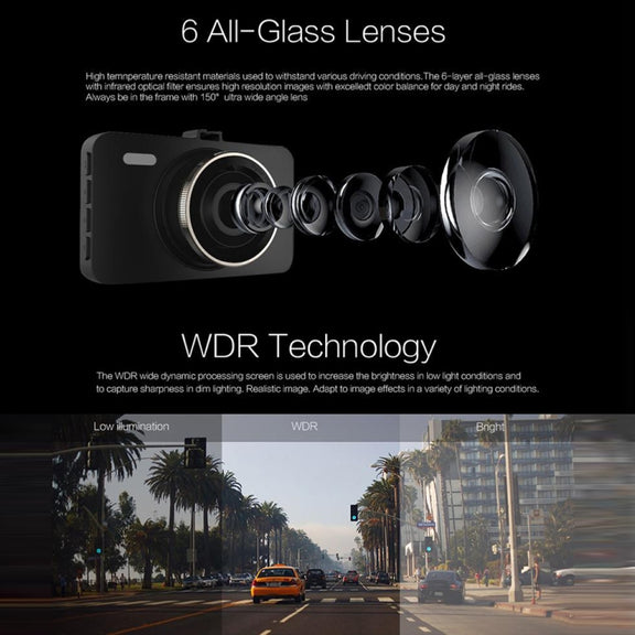 Anytek A78 3 inch Car 1080P HD 170 Degrees Night Vision Driving Recorder
