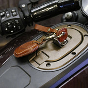 HP-A009 Motorcycle Cowhide Leather Induction Key Protective Cover for Harley Sportster S(Red)