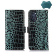 For Motorola Moto G52j 5G Crocodile Top Layer Cowhide Leather Phone Case(Green) - Motorola Cases by PMC TechLife | Online Shopping South Africa | PMC TechLife | Buy Now Pay Later Mobicred