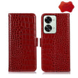 For OnePlus Nord 2T 5G Crocodile Top Layer Cowhide Leather Phone Case(Red) - OnePlus Cases by PMC TechLife | Online Shopping South Africa | PMC TechLife | Buy Now Pay Later Mobicred