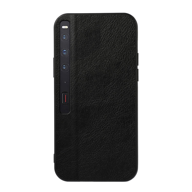 For Huawei Mate Xs 2 Two-color Litchi Texture PU Phone Case(Black)