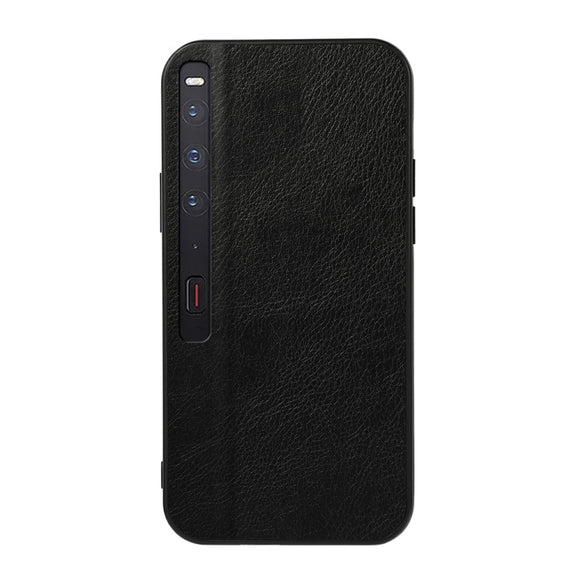 For Huawei Mate Xs 2 Two-color Litchi Texture PU Phone Case(Black)