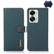 For OnePlus Nord 2T 5G KHAZNEH Custer Texture RFID Genuine Leather Phone Case(Green) - OnePlus Cases by PMC TechLife | Online Shopping South Africa | PMC TechLife | Buy Now Pay Later Mobicred